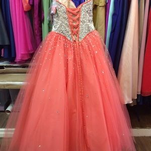 Coral prom dress
